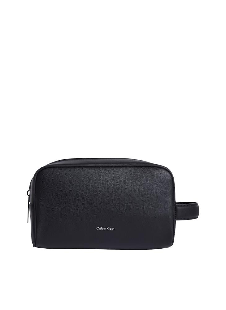 CALVIN KLEIN Logo Zip through Toiletry Bag - Image 1