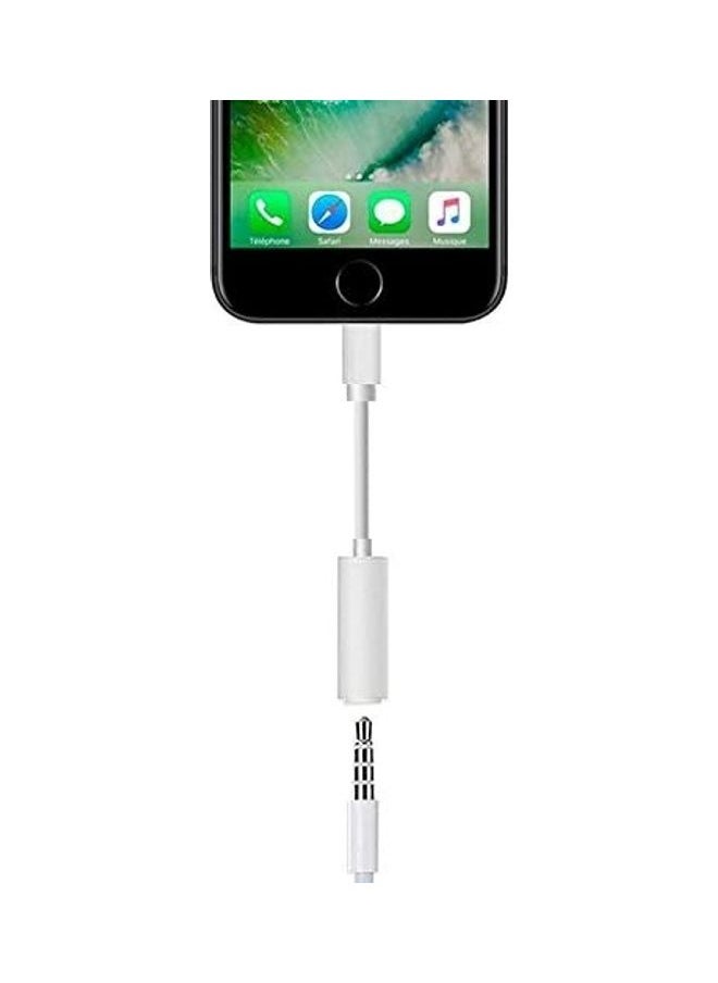 NIBEMINENT - Headphone Jack Adapter For Apple White - Image 1