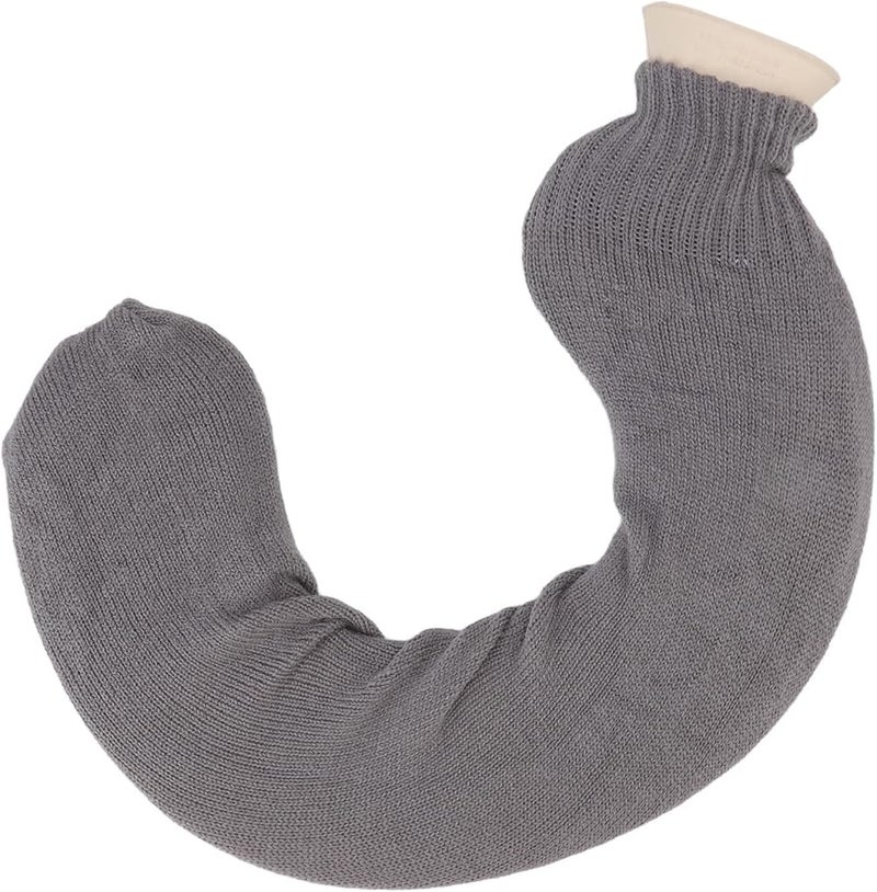 Fydun 1L عبوة ماء ساخن فائقة النعومة للرقبة مع غطاء من القماش المنسوج المنفصل باللون الرمادي النقي - Image 2