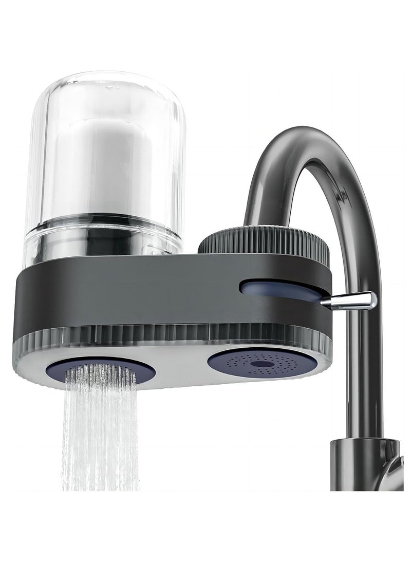 Cool Baby COOLBABY 7 Stage Water Filter for Sink Faucet - Tap Mount Purifier System with 2 Replaceable Filters - Removes Odors, Pollutants, and Impurities - Transparent Design for Kitchen and Bathroom  - Image 1