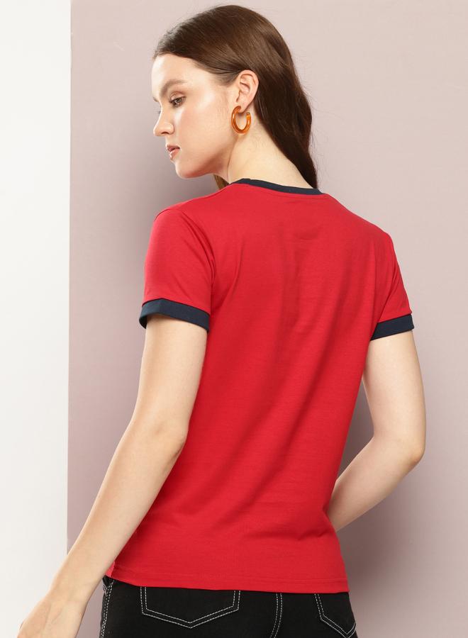 Dillinger Women Regular Fit Embroidery T-Shirt - Image 4