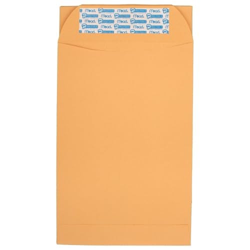 Mead Envelopes, Letter Size, 6" x 9", Press-It Seal-It Self Adhesive Closure, Brown Kraft All-Purpose 24-lb Paper Mailing Envelopes, 30 Count (76084) - Image 2