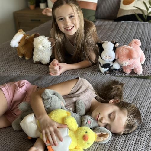 MaoGoLan 4 Pack Farm Stuffed Animals Bulk Party Favors for Kids 8 inch Plush Cow  Sheep  Pig  Horse  Gifts for Toddlers Girls Boys Christmas Birthday Baby Shower - Image 5