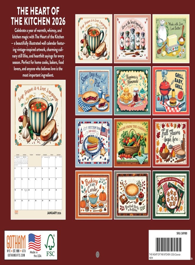 Poster Foundry Heart Of Kitchen Calendar 2026 Monthly Wall - Image 2