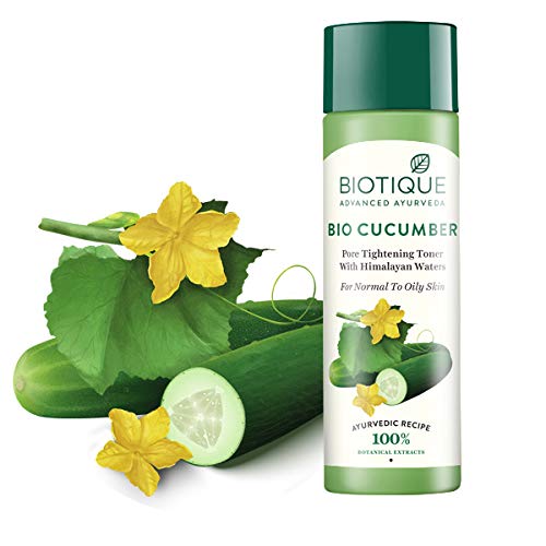 Biotique تونر بيولوجي الخيار لتضييق المسام - أيورفيدي وعضوي نقي - يحافظ على الرقم الهيدروجيني الطبيعي للبشرة - 100 مستخلصات نباتية - مناسب للبشرة العادية والدهنية - 120 مل - Image 3