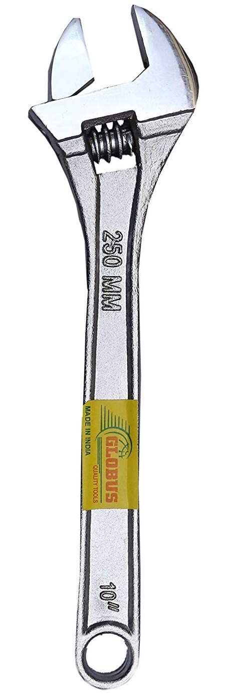 GLOBUS 364 Forged Adjustable Steel Wrench 250 MM 10 inches Chrome Finish - Image 2