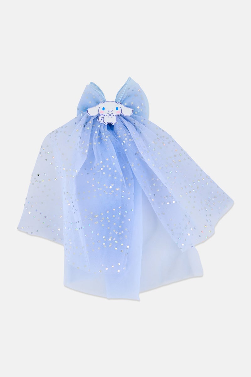 Cinnamoroll Embellished Hair Bow Clip With Charm, Sky Blue - Image 2
