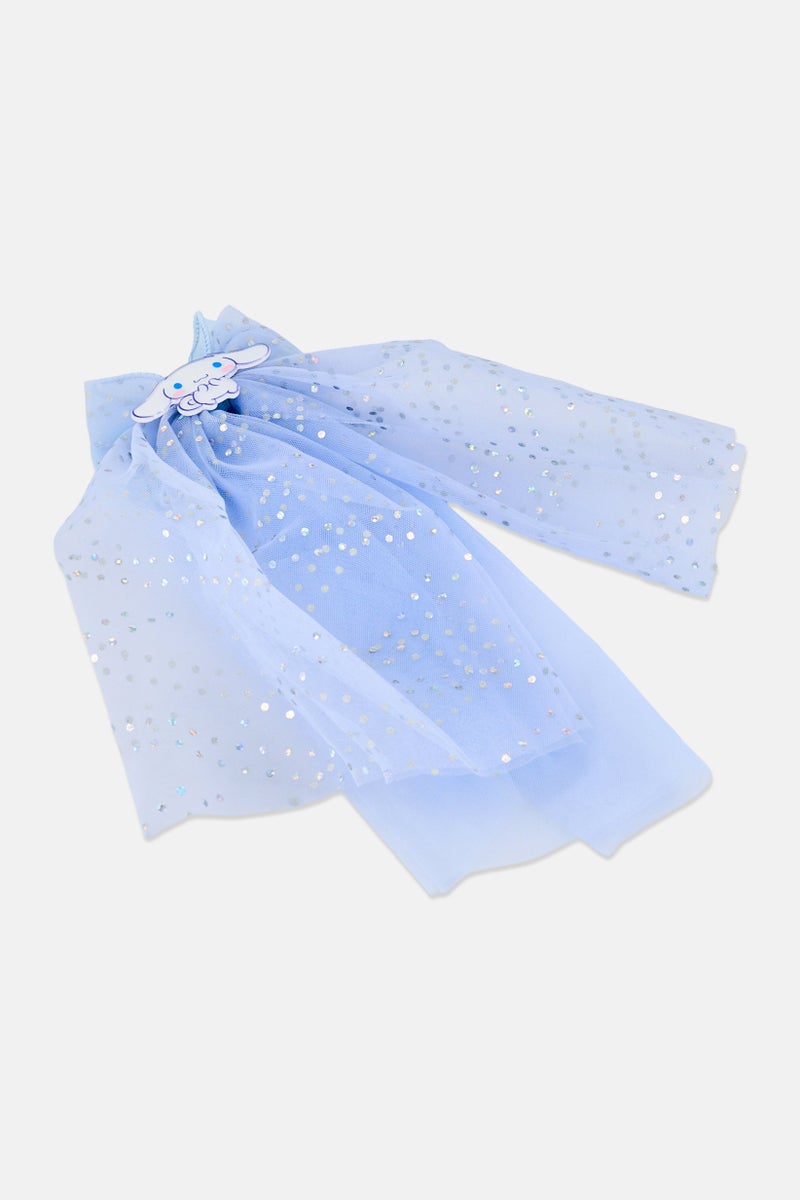 Cinnamoroll Embellished Hair Bow Clip With Charm, Sky Blue - Image 3