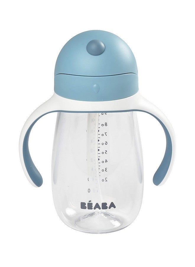 BEABA Straw Sippy Cup, Sippy Cup With Removable Handles, Sippy Cup With Straw, Baby Straw Cup, Toddler Cup, Toddler Straw Cups, 8+ Months, 10 Oz, Rain - Image 3