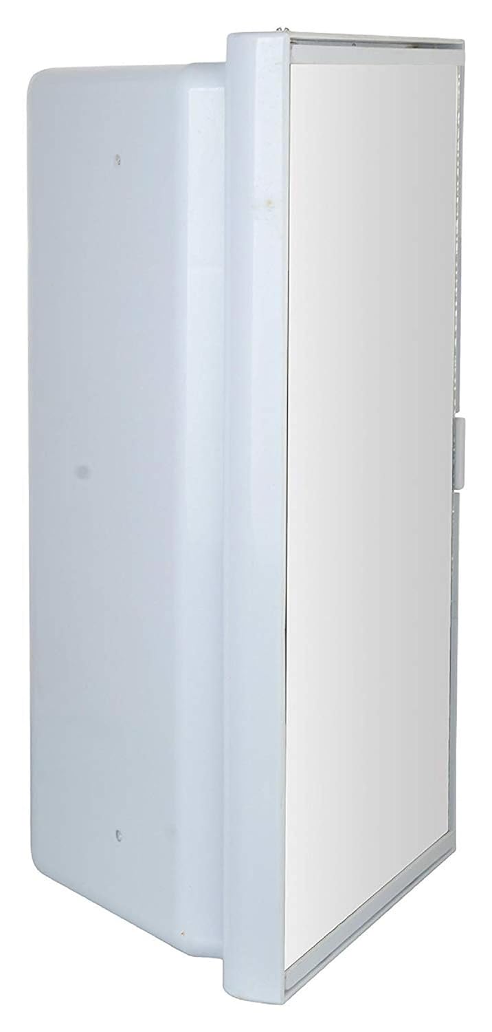 PGen Sized Large 125 x7 x 7 Spacious Full Mirror Single Door Magnetic LockSturdy Look Virgin Plastic Cabinet Plastic Wall Shelf Number of Shelves 5 Daimond Corner Cabinet White - Image 4