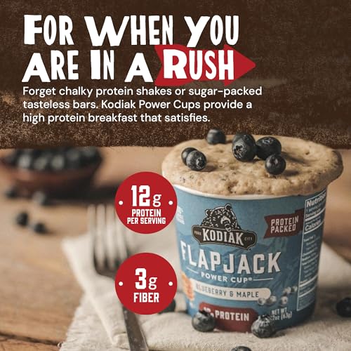 kodiak_cakes Kodiak Cakes Pancake On the Go Blueberry and Maple 216 Ounce Pack of 12 - Image 5