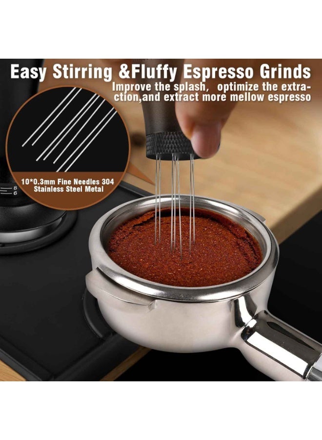4pcs,Coffee Espresso Tamper Set, 51mm Espresso Tamper and WDT Tool, Espresso Dosing Funnel, Silicone Gel Coffee Tamper Mat, Espresso Accessories for Barista Home Office - Image 4