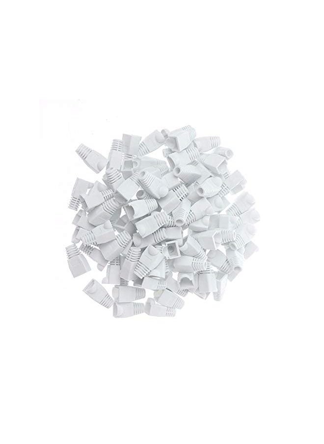 Zaboon - 100Pcs Rj45 Cat6 Boot Cover Cat5E Strain Relief Boot Rj45 Plug Connector Cover Cable Connector Plug Boot Cover Ethernet Network Cable Strain Relief Boots Cable Connector Plug Cover - Image 1