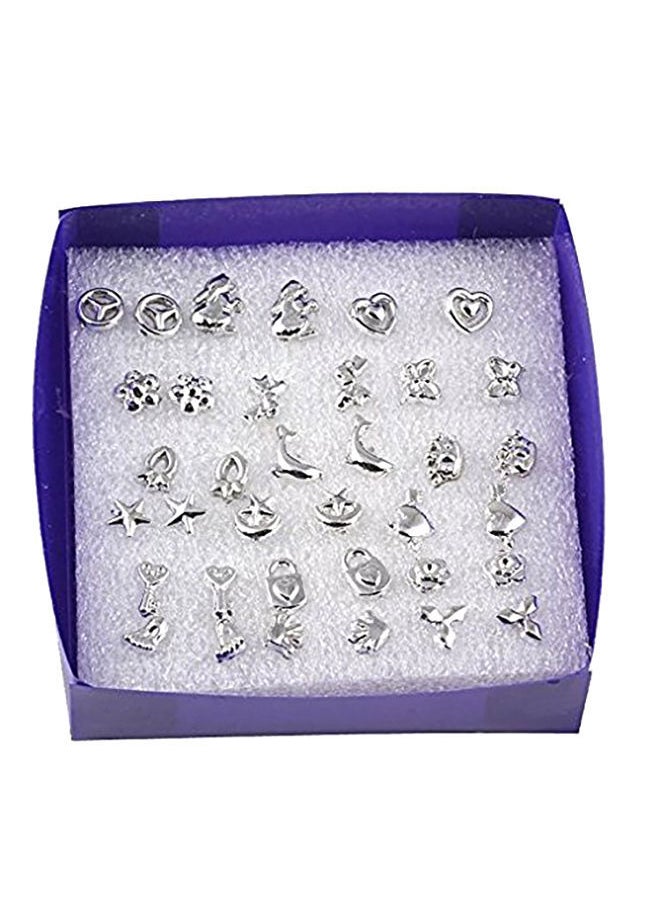 NIBEMINENT - 18-Pair 925 Sterling Silver Stud Earrings Set - Image 1