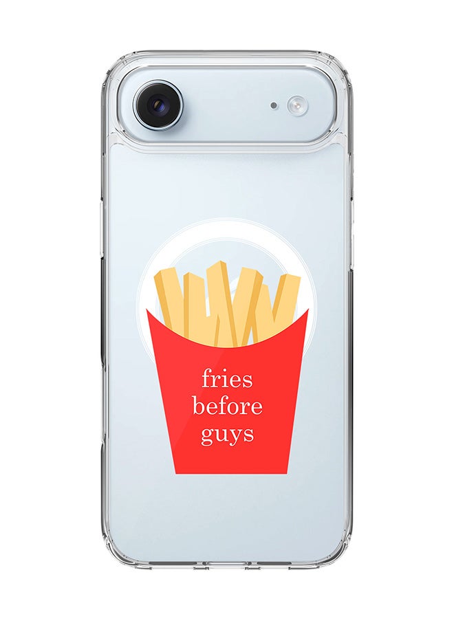 Stylizedd Classic Clear MagSafe Case for iPhone 17 Air , Hybrid Soft Case Flexible Edges Anti Drop TPU PC Gel Thin Transparent Cover [ Designed for iPhone 17 Air ] - Fries Before Guys