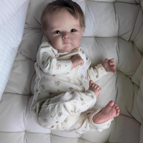 Anano Reborn Baby Dolls Silicone Full Body 18 in Realistic Baby Doll Newborn Girl Full Silicone Babys Doll Lifelike Real Life Babys Reborn Doll Anatomically Correct Girl - Image 5