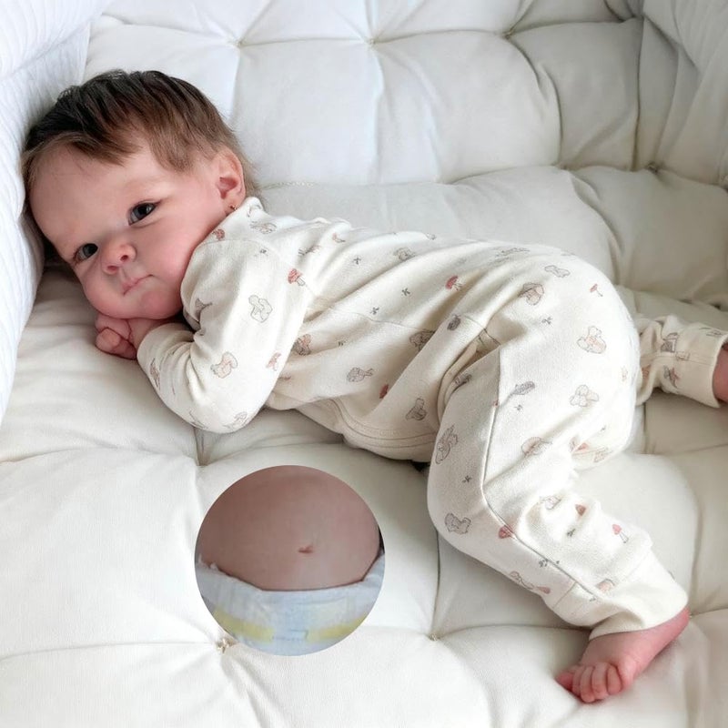 Anano Reborn Baby Dolls Silicone Full Body 18 in Realistic Baby Doll Newborn Girl Full Silicone Babys Doll Lifelike Real Life Babys Reborn Doll Anatomically Correct Girl - Image 3
