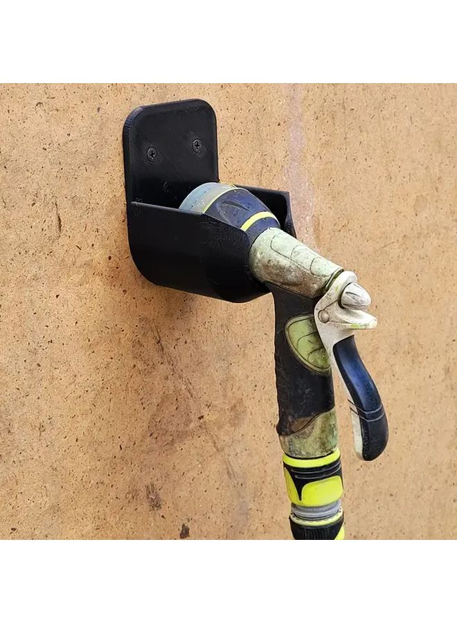 Black Heavy Duty Wall Mounted Hose Bracket Organizer For Outdoor Faucets - Image 5