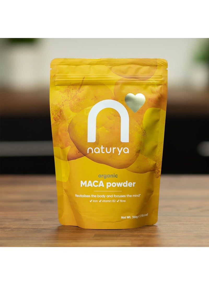 Naturya Peruvian Organic Raw Maca Powder 300g | Certified Organic, Vegan & Kosher Superfoods | Packed with Vit B2, Iron & Fibre - Image 3