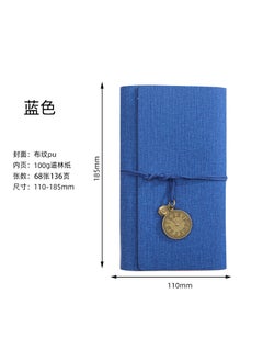 Vintage A6 Notebook With Creative Binding Stylish Hand Account Book Student Souvenir Bulk Wholesale From China Mainland Blue