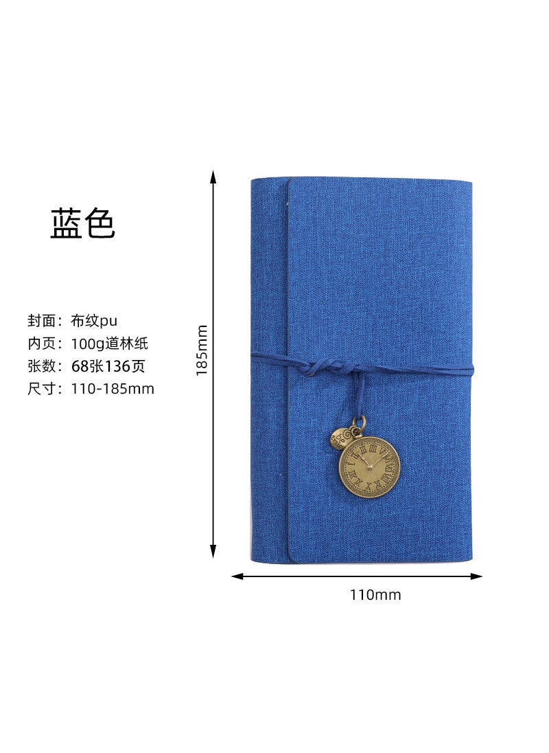 Generic - Vintage A6 Notebook With Creative Binding Stylish Hand Account Book Student Souvenir Bulk Wholesale From China Mainland Blue - Image 1