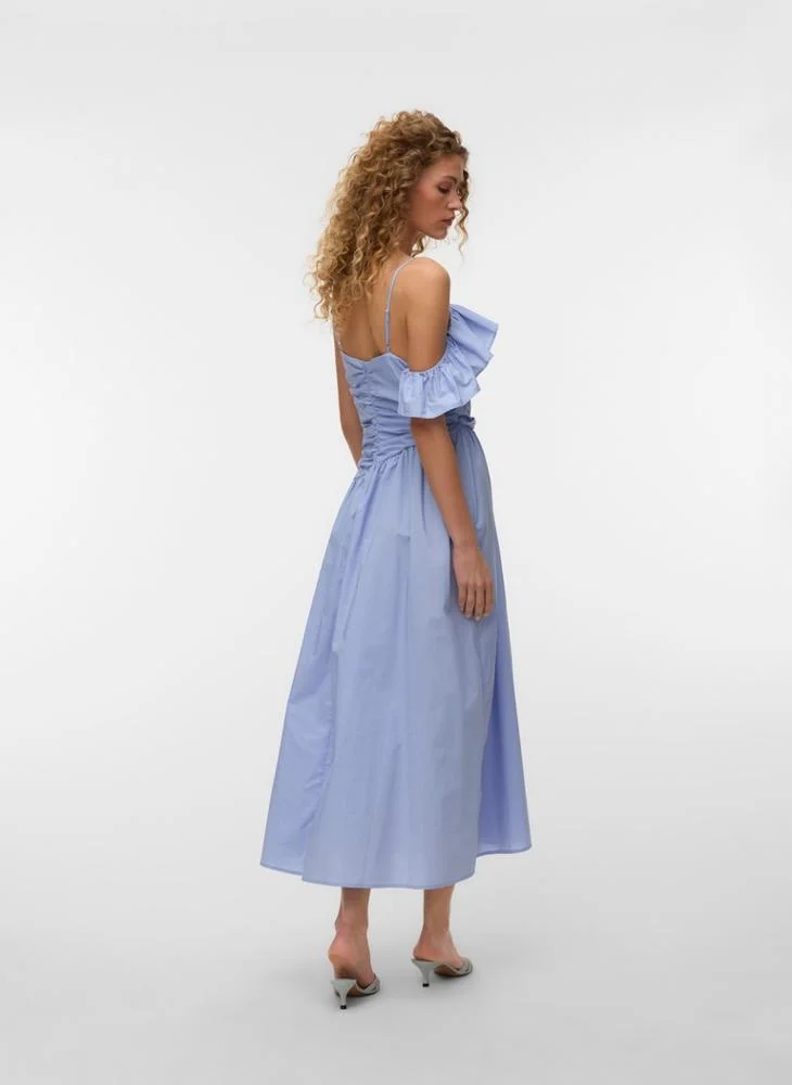 Vero Moda Vmjustine  Ruching Ankle Maxi Dress