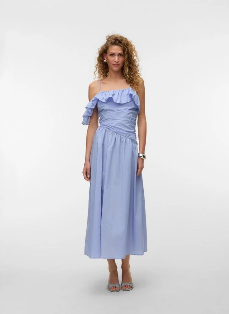 Vero Moda Vmjustine  Ruching Ankle Maxi Dress