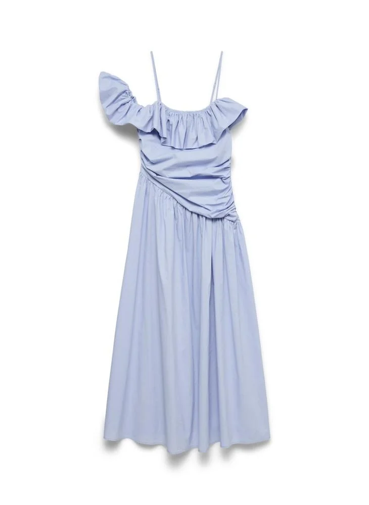 Vero Moda  Vmjustine  Ruching Ankle Maxi Dress for Women | Best Price UAE