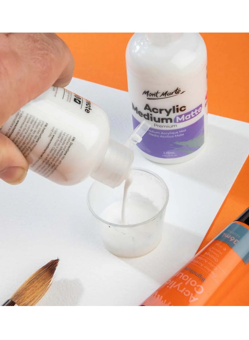 Mont Marte Premium Acrylic Medium Matt Finish 135ml Content - Image 4