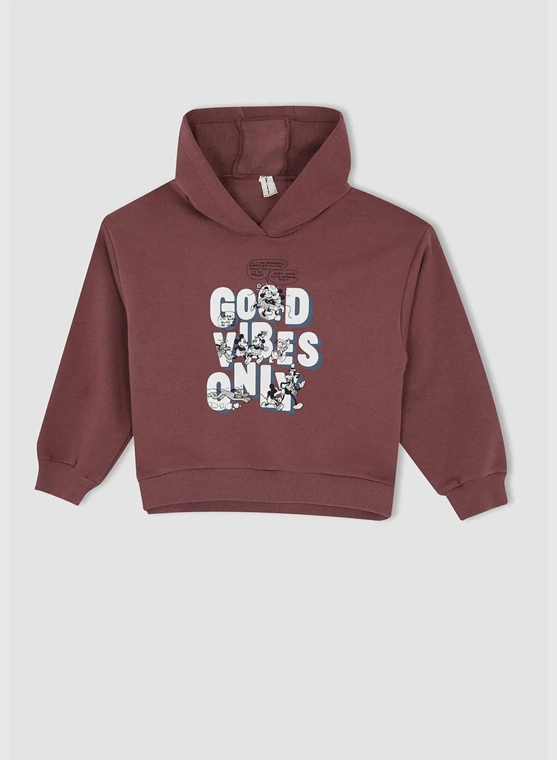 DeFacto Disney Mickey & Minnie Licenced Regular Fit Long Sleeve Hoodie & Jogger Set