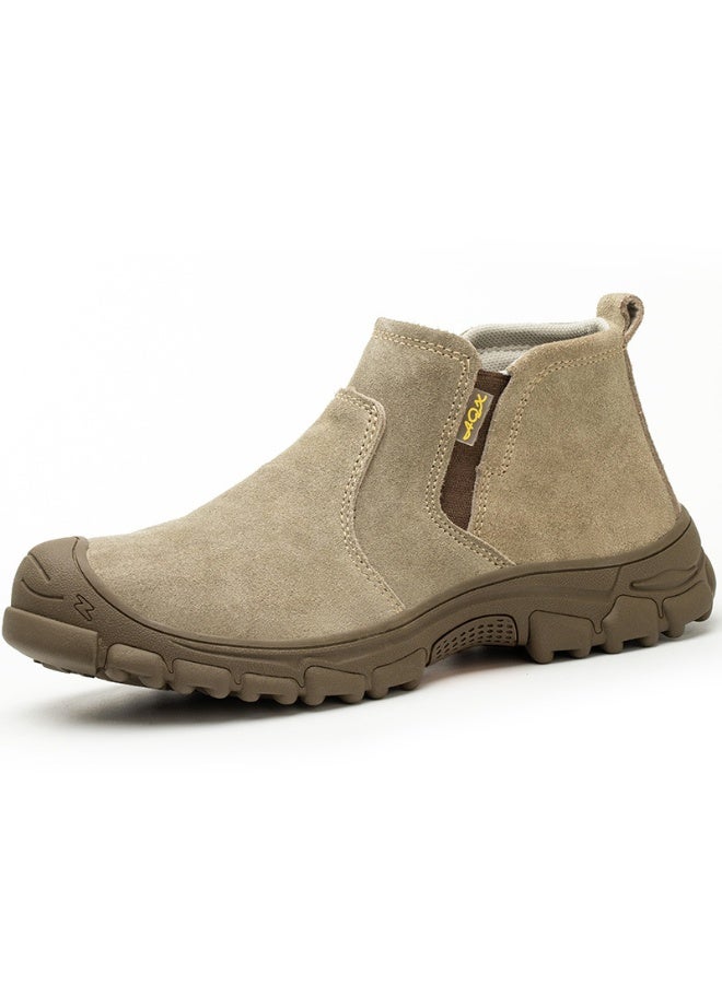 NIBEMINENT Labor Insurance Shoes Anti-smashing Anti-piercing Electric Welding Anti-scalding One-pedal Protective Shoes Solid Bottom - Image 1