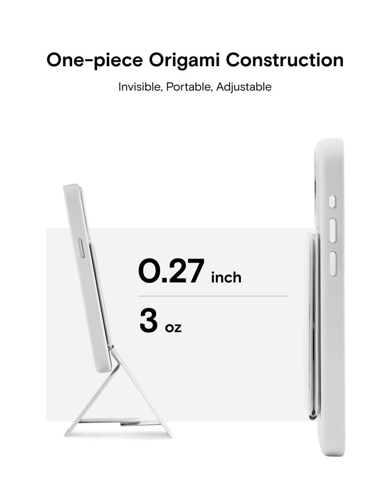 MOFT حامل ثلاثي القوائم للهاتف MOFT متوافق مع سلسلة iPhone 16/15/14/13/12، ضبط الزاوية ومغناطيسات قوية ومتوافق مع MagSafe، عصا سيلفي خفية MOVAS، أسود جت - Image 3