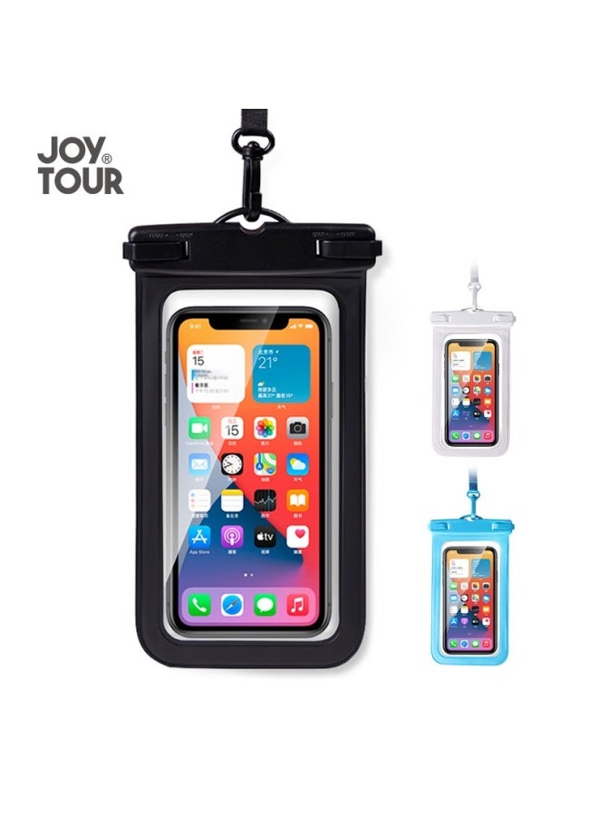 جولة الفرح Joytour حافظة هاتف مقاومة للماء، متوافقة مع الشاشات التي تعمل باللمس، حجم كبير جدًا، مع سير للعنق وحبل للتعليق، مناسبة للسباحة والتصوير وتوصيل الطعام، حافظة مقاومة للماء، أزرق - Image 5