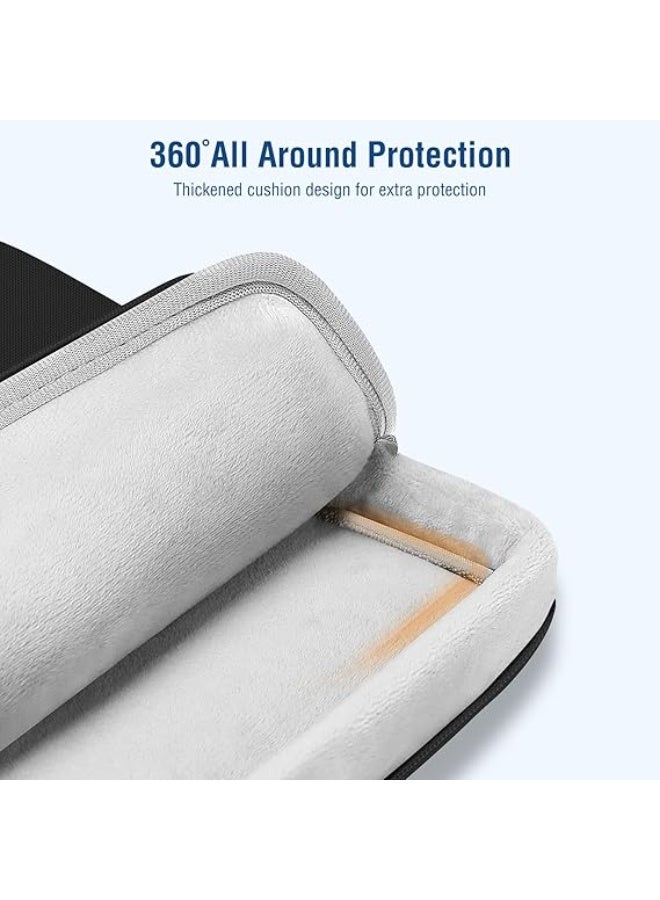 Mosiso 360 Protective Laptop Shoulder Bag Compatible with MacBook Air 15 M4 A3241 M3 A3114 M2 A2941/Pro 16 inch M4 M3 M2 M1, 15-15.6 inch Notebook,Matching Color Sleeve with Belt, Black - Image 3