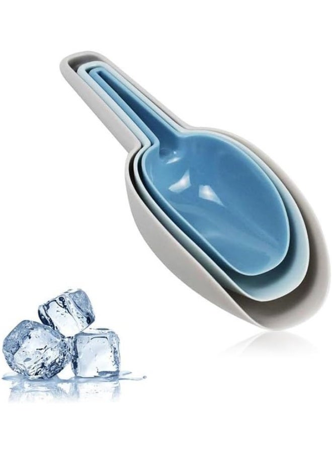 مغارف ثلج بلاستيكية متعددة الاستخدامات - مجموعة متعددة الأغراض للعلب والأطعمة الجافة والفشار ومكونات الخبز - Image 1