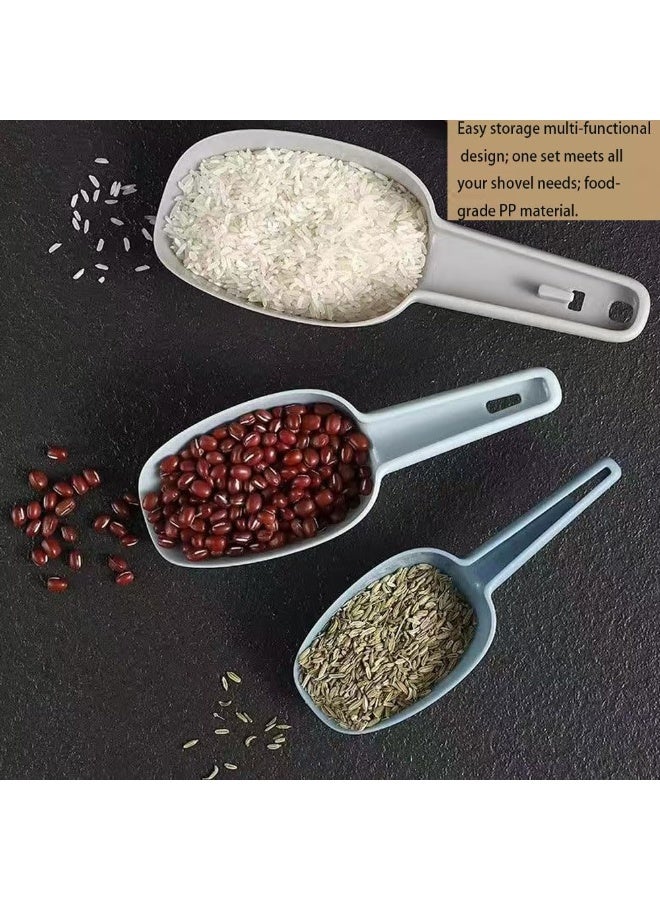 مغارف ثلج بلاستيكية متعددة الاستخدامات - مجموعة متعددة الأغراض للعلب والأطعمة الجافة والفشار ومكونات الخبز - Image 2