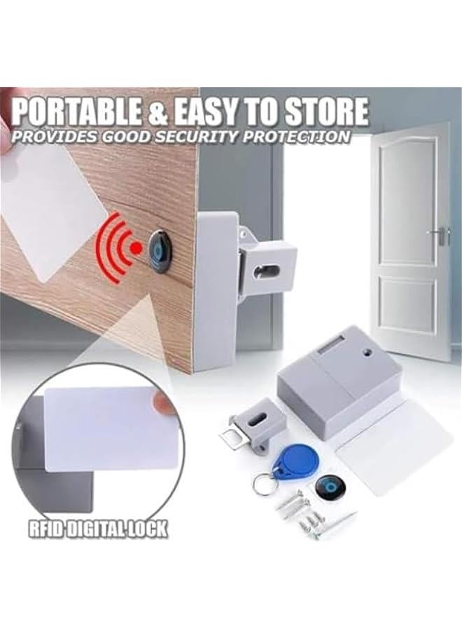 HOOKOR RFID Electronic Cabinet Lock, No Drilling Hidden DIY Lock for Wooden Cabinet Drawer Locker Cupboard - Image 2