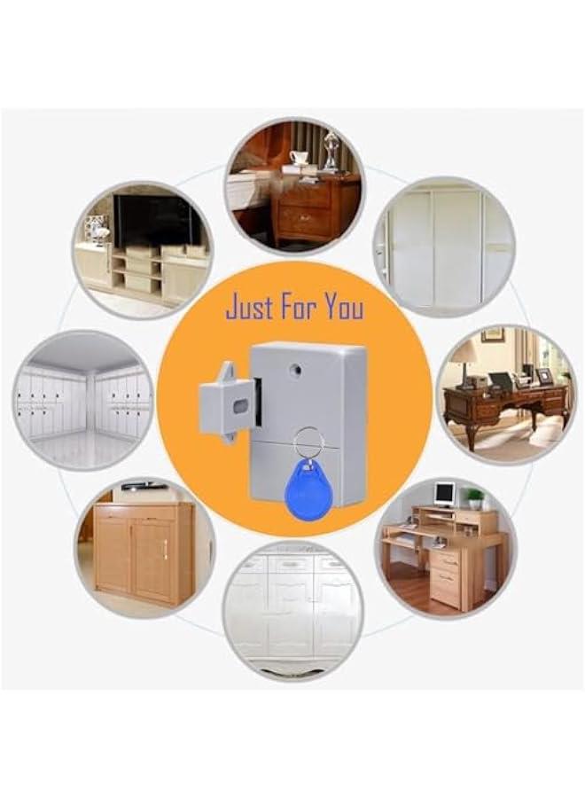 HOOKOR RFID Electronic Cabinet Lock, No Drilling Hidden DIY Lock for Wooden Cabinet Drawer Locker Cupboard - Image 4
