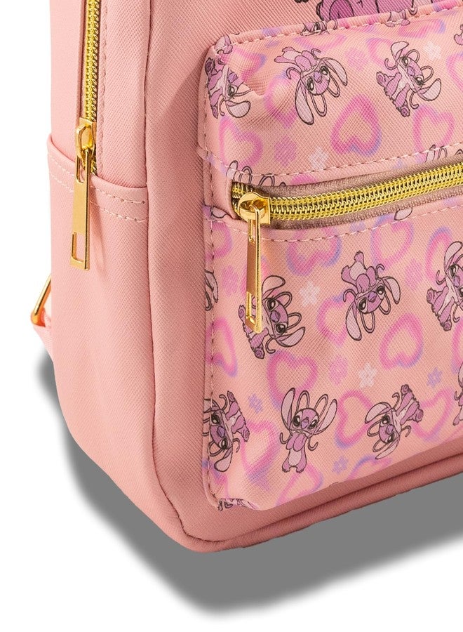 Fast Forward Disney Lilo and Stitch Backpack for Women, Men, Boys, Girls, Unisex | Cute PU Leather 10" Angel Mini Backpack Purse Shoulder Purse | Angel Bag and Accessories - Image 4