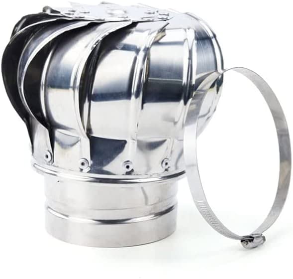 Marsrut مروحة سقف تهوية من الفولاذ المقاوم للصدأ 201 بدون طاقة مع توربينات رياح بحجم 110 مم