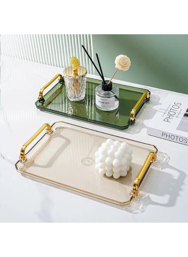 صينية تقديم اكريلك بيد ذهبي