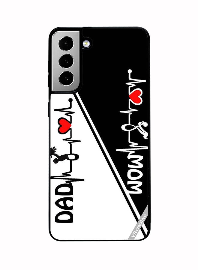 VR CREATIVE Protective Case Cover For Samsung Galaxy S21 FE 5G Mom Dad Design Multicolour - Image 1