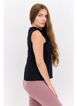 Brooks Women Sportswear Fit Crew Neck Sleeveless Training Top, Black  - Image 2
