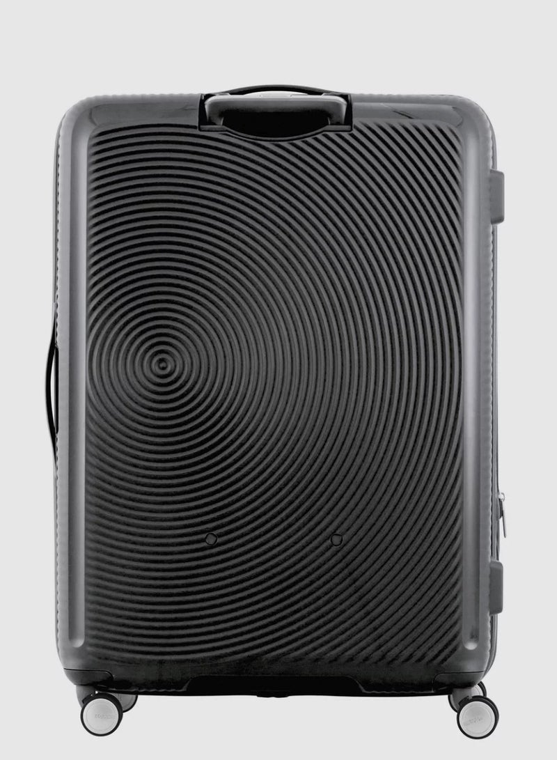 AMERICAN TOURISTER Curio (Soundbox) Suitcase, Check-In Size 69 cm / 25 inch, 4 Spinner Wheels, Hard Top, Polypropylene, Black|DuoSaf™ Security Zipper|Spacious Interior|Expandable|TSA Lock|Lightweight - 3 Years International Warranty - Image 4