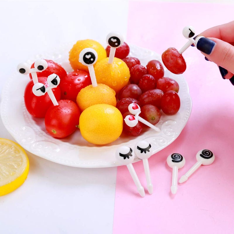 CKANDAY Set of 40 Lovely Animal Food Fruit Picks Forks, Mini Cute Cartoon Toothpick Sticks Decor for Kids Party Bento Lunch Box Sandwich Appetizer Pastry Decorative Cupcake Baby Dessert Cocktail - Image 2
