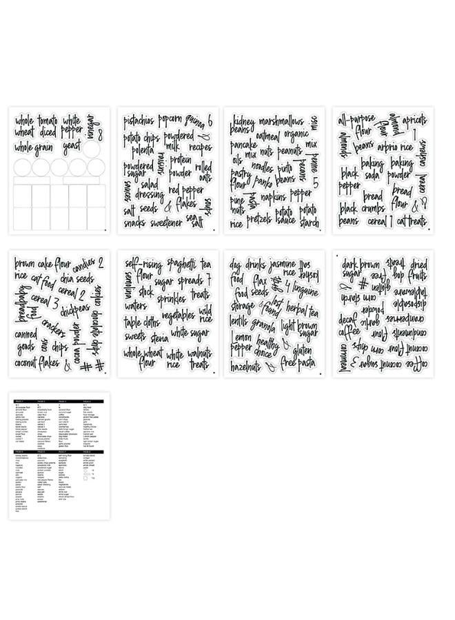 Generic 168 PCS Kitchen Pantry Labels for Food Containers, Food Pantry Labels, Gloss Clear Preprinted Water Resistant Complete Label Set, Labels for Organize Storage Jars, Spice, Waterproof Containers  - Image 2