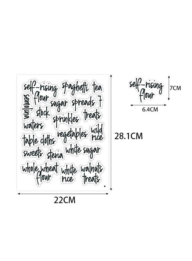 Generic 168 PCS Kitchen Pantry Labels for Food Containers, Food Pantry Labels, Gloss Clear Preprinted Water Resistant Complete Label Set, Labels for Organize Storage Jars, Spice, Waterproof Containers  - Image 3