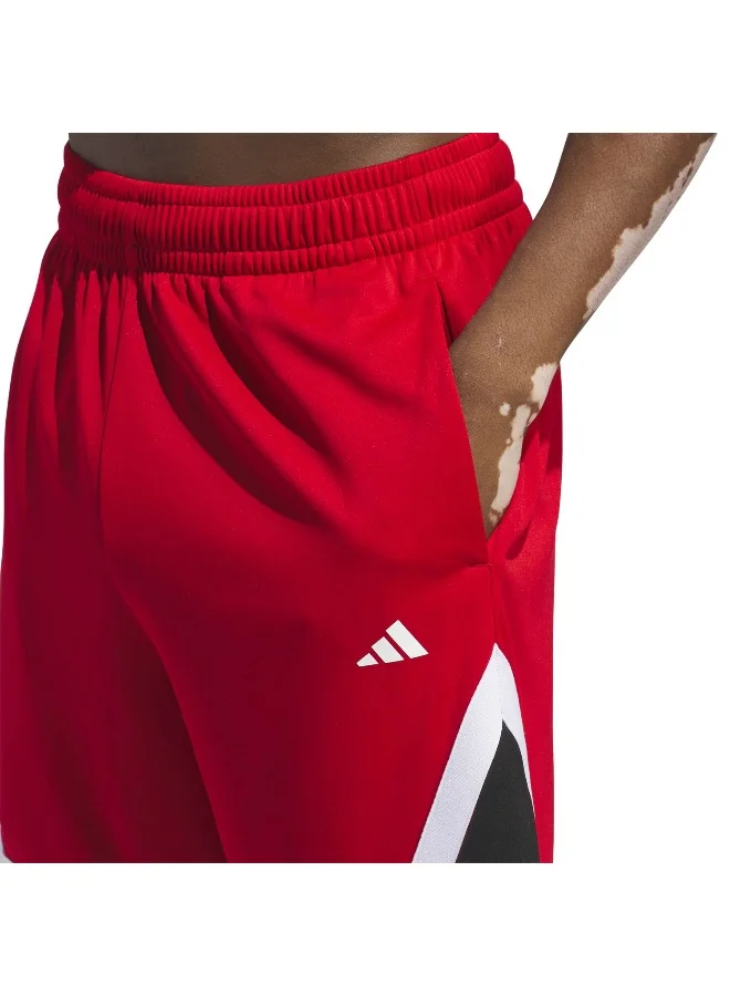 اديداس شورت كرة سلة قصير أحمر للرجال مقاس  بطول  بوصات
