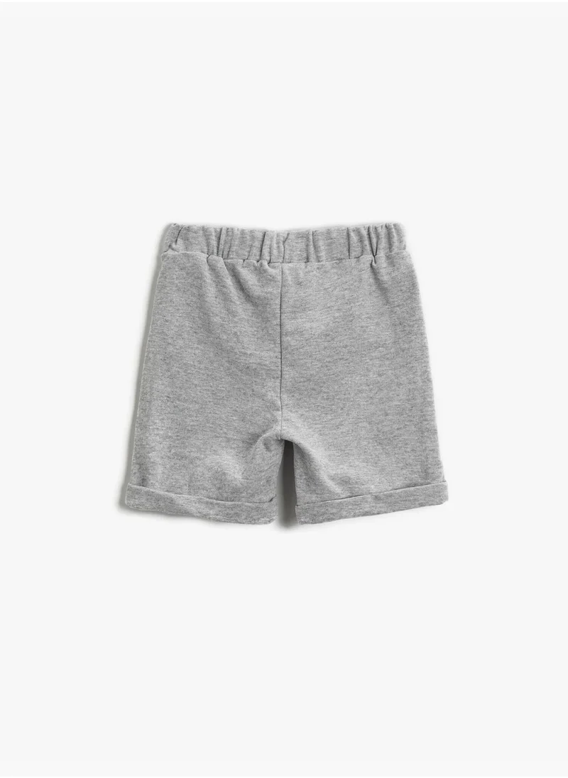 KOTON Drawstring Shorts Letter Cotton