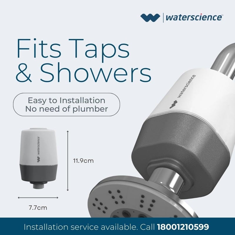 WaterScience CLEO Hard Water Softener For Tap and Shower | Water Softener For Home | Hard Water Filter For Tap - CLEO-SFU-717 - Image 4